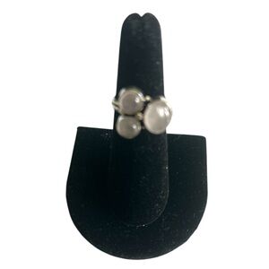 925 Silver Plated Pink Rose Quartz Women's Ring sz 5.5